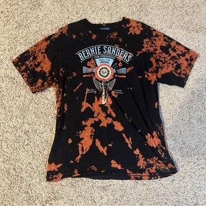 XL Custom Bleach Dye Bernie Sanders for President USA Tee 🇺🇸